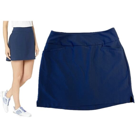 Adidas Women's Golf Star Plon Mini Skirt Small Navy With Shorts and Pockets - Picture 1 of 8